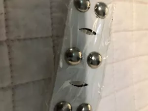 White Studded Leather Belt - Picture 1 of 7