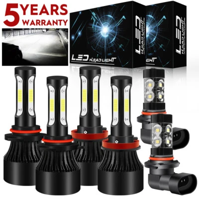 SHENKENUO 6X LED Headlight + Fog Light For Dodge Ram 1500 2500 3500 4500 5500 2009-2017 WG