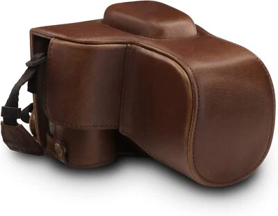 Estuche y correa de cuero para cámara MegaGear MG1536 Nikon D3500 Ever Ready - marrón oscuro Foto 1 de 4