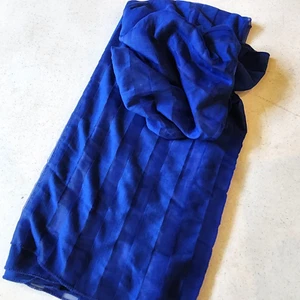 Blue Infinity Scarf 31.5" X 37.5" Tone On Tone Blue Stripe Lightweight Polyester - Picture 1 of 8