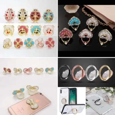 Finger Ring Cell Phone Holder Stand 360° Rotating Grip Selfie Kickstand - Image 1 of 4