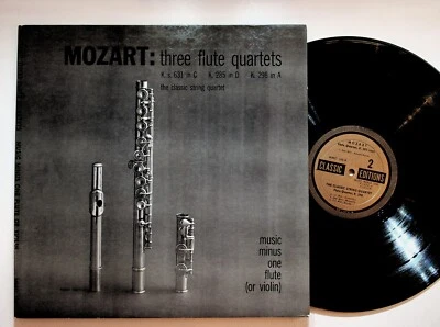 Mozart Three Flute Quartets The Classic String Quartet Vinyl LP Record VG+ - Image 1 of 4