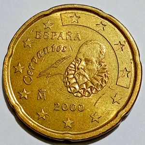 20 euro cents Spain 2000 Cervantes - Picture 1 of 19