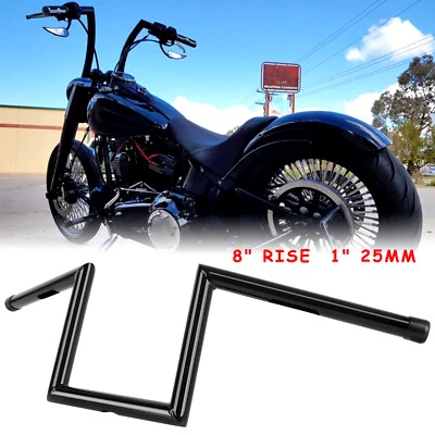 Manillar Z-Bar motocicleta 8" elevación 1" 25 mm para Harley Davidson Dyna Super Glide Foto 1 de 4