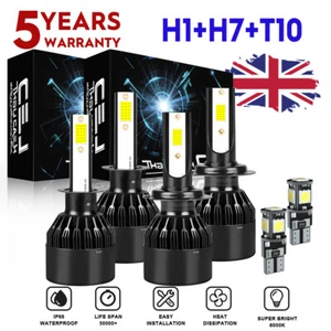 For Fiat Ducato COB Led White Xenon 6000k LED Headlight Side Light Bulbs 2006-16 - Picture 1 of 20