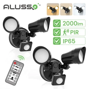 LED Fluter Außenleuchte mit Bewegungsmelder Wandleuchte Mit/ohne Fernbedienung - Bild 1 von 20