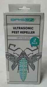 2 Pack BRISON Ultrasonic Pest Repeller Plug-in Electronic Insect Repellent - NEW - Picture 1 of 2