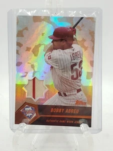 Bobby Abreu 12/99 - 2004 Topps Clubhouse Collection Game Used Jersey Refractor - Picture 1 of 5