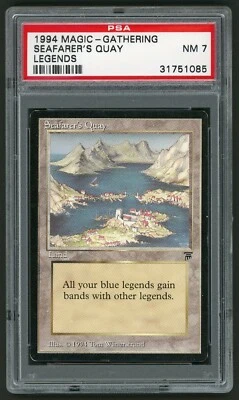 1994 MTG Magic the Gathering Card Legends Seafarer's Quay PSA 7 - Image 1 of 2