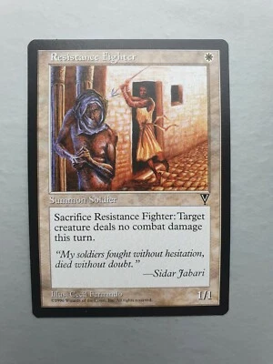 Resistance Fighter, MTG Visions (1997), Common White Creature NM - Image 1 of 2