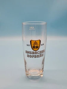 Ansbacher Hofbräu 0,25 l cervecería vaso de cerveza vaso de cerveza antiguo Pils - Imagen 1 de 1