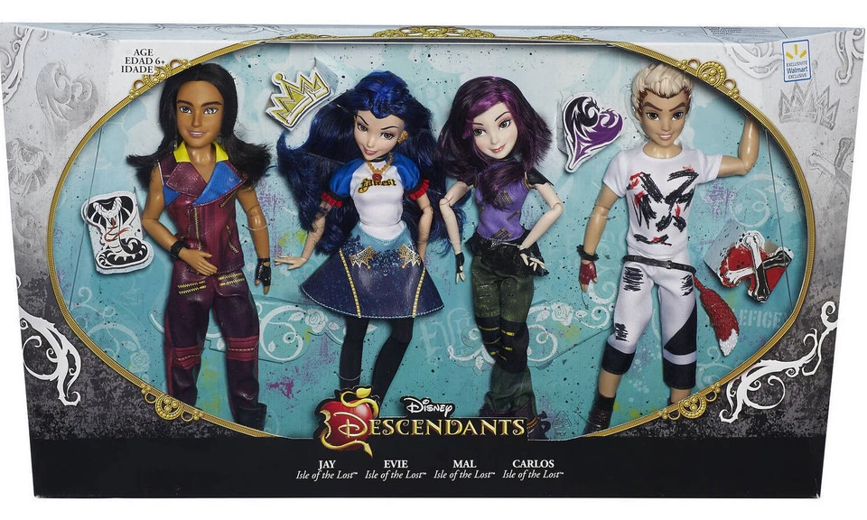 Hasbro B4508 Disney Descendants 4 Pack Jay Evie Mal Carlos