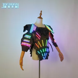 Costume LED tuta armatura colori luci armatura luminosa palcoscenico danza performance - Foto 1 di 5
