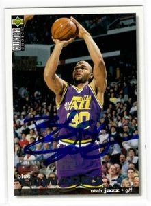 Blue Edwards Signed 1995/96 Upper Deck Collectors Choice Card #157 - Picture 1 of 1