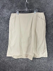 Pendleton A-Line Skirt Women's 22W Beige 100% Cotton Casual Knee-Length Pull On - Picture 1 of 9