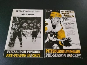 Pair of Pittsburgh Penguins Pre-Season Hockey Programs - Picture 1 of 3