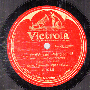 351g2.  Enrico Caruso & G. de Luca- L'Elisir d'Amore-Venti Scudi - Victor 89089