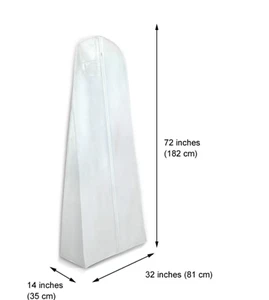 Extra Large Gusset Wedding Dress Bag Bridal Dress Gown Cover Bag Garment Bags - Picture 1 of 35