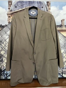 Joseph Abboud Mens Blazer Sport Coat Two Button Jacket Satin Cotton 2XL Casual - Picture 1 of 9
