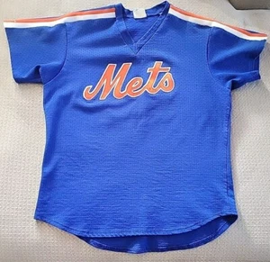 VINTAGE Majestic NEW YORK METS maglia uomo XL maglia baseball MLB made in USA #14 - Foto 1 di 13