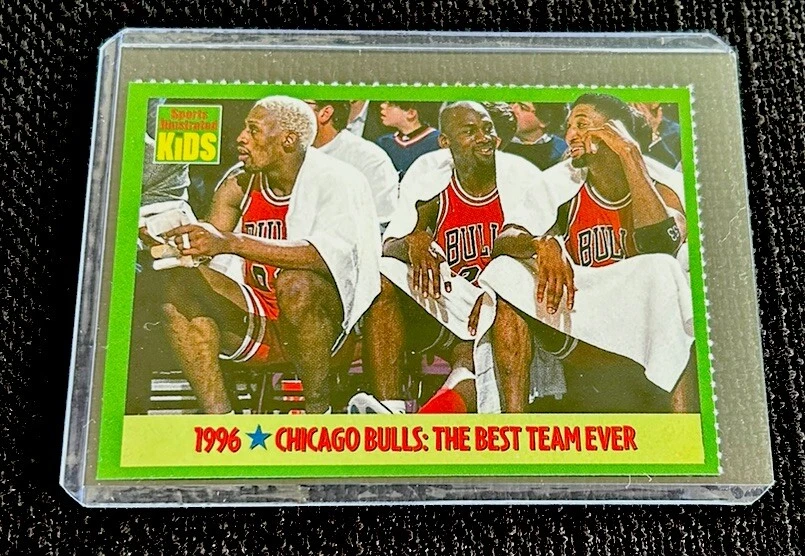 MICHAEL JORDAN редкая 1998 Sports иллюстрированный SI для детей #9 1996 лучшая команда NM + - Изображение 1 из 2