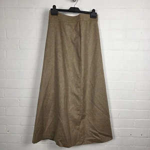 Marks & Spencer Skirt Womens UK 12 Vintage Wool Brown A-Line Classic - Picture 1 of 4