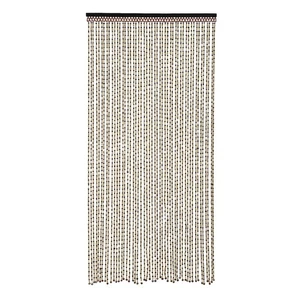 Boho Natural Wood and Bamboo Beaded Curtain for Doorway Room Divider 74.8 inch - Picture 1 of 15
