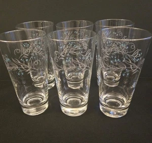 SET OF 6 CELESTE HOMER LAUGHLIN WATER TEA GLASSES VINTAGE 1960 - Picture 1 of 9