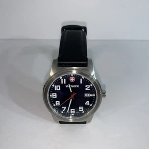 Wenger Field Classic Large Swiss Quartz Watch, Silicone Strap, Black - Picture 1 of 5