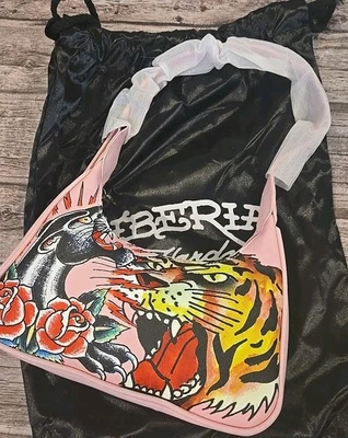 Ed Hardy x Siberia Hills limited Ed. Purse Bag NWOT Dust Cover Vibrant Pink (229 - Image 1 of 4