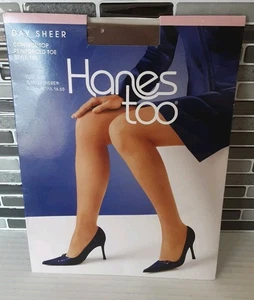 Hanes Too DAY SHEER Pantyhose Control Top Reinforced Toe Sz CD Barely There - Picture 1 of 4