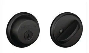 Neu mit Etikett Schlage mattschwarz Einzylinder Riegel Tür B60N G 622 - Bild 1 von 1
