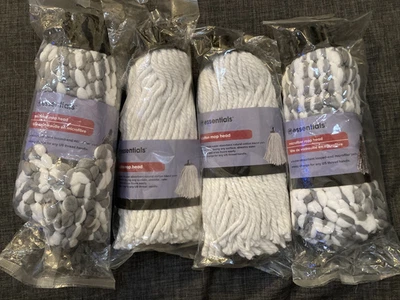 Lot of 4 Mopheads: 2 Cotton Mopheads, 2 Microfiber Mopheads, Standard Threading - Image 1 of 4