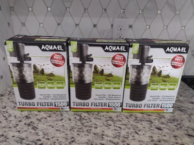 Aquael Turbo Filtro 1500 Bomba Sumergible 65-90 Galones Lote De Tres NIOB Foto 1 de 4