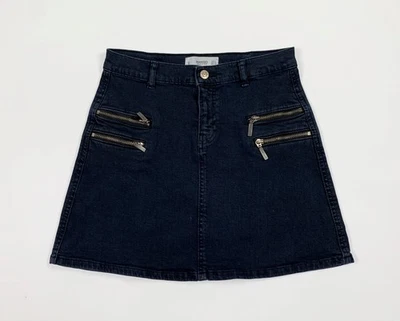 Mango denim gonna jeans donna usato size S blu minigonna conica fashion T8521 - Imagen 1 de 4