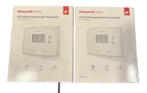 Honeywell Home Blanco RTH221B Termostato Programable Blanco Juego de 2 Totalmente Nuevo - Imagen 1 de 9