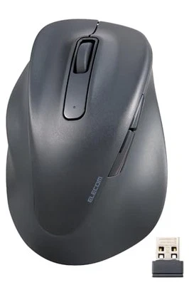 ELECOM Left Hand Wireless Ergonomic Mouse  2.4GHz with Mini USB Receiver  Silent - Image 1 of 4