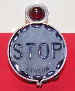 Beacon Signal Glass Lens STOP, Tail, License Lamp 4-3/8 Dia. Complete Accessory - Picture 1 of 15