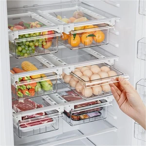 SNSLXH 2 Pack Refrigerator Drawer Organizer - Clear - Picture 1 of 5