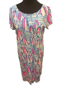 Lilly Pulitzer Red Right Return Marlowe T-Shirt Dress XL Rare Short Sleeve - Picture 1 of 2