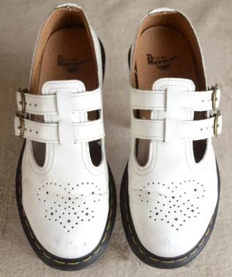 Винтажный белый цветочный размер 7/38 Doc Marten Maryjane/мокасины кожаные туфли - Изображение 1 из 4