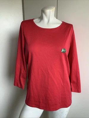 *NWT* Women’s L.L. Bean #500312 size medium raspberry pink 3/4 sleeve T-shirt - Image 1 of 4