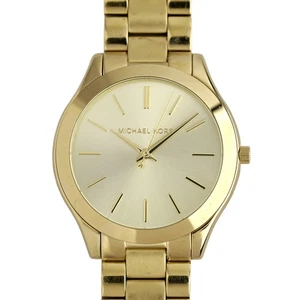 Michael Kors Damenuhr goldfarben champagnerfarbenes Zifferblatt Metallarmband Quarz 5,75 Zoll - Bild 1 von 9