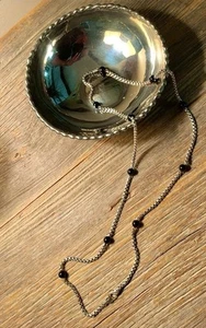 Jai John Hardy 36 Inch Sterling Silver Onyx Bead Necklace - Picture 1 of 5
