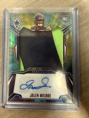 2025 Panini Phoenix #RPS-JME Jalen Milroe Colorburst Rookie Patch Auto #13/25 SP - Image 1 of 3