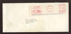 FLIGHT ADVERTISING METER LABEL 1961 SAS CARAVELLE - Picture 1 of 1