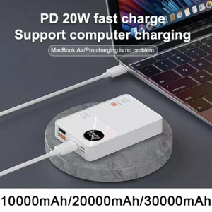 30000mAh Power Bank PD20W Fast Charging External Battery Portable Charger - Picture 1 of 13