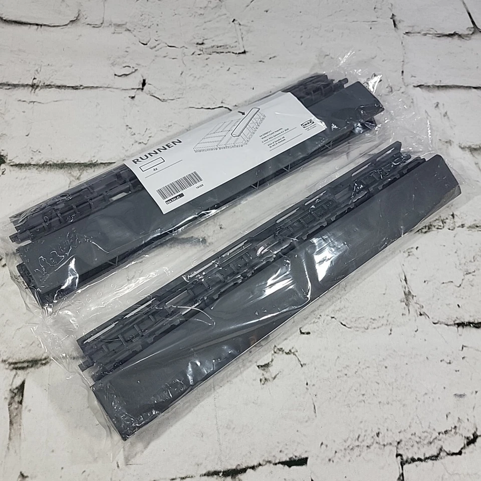 IKEA RUNNEN Tira de Bordes Exterior Suelo Terraza Gris Oscuro Plástico Paquete de 4 NUEVO  Foto 1 de 4