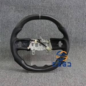 Carbon Fiber Steering Wheel Grey stripe For Jeep JL Wrangler w/Heated 18-24 - Picture 1 of 4
