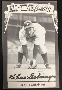 Charlie Gehringer Signed TCMA All Time Greats Postcard Tigers Baseball HOF TPG - Picture 1 of 3